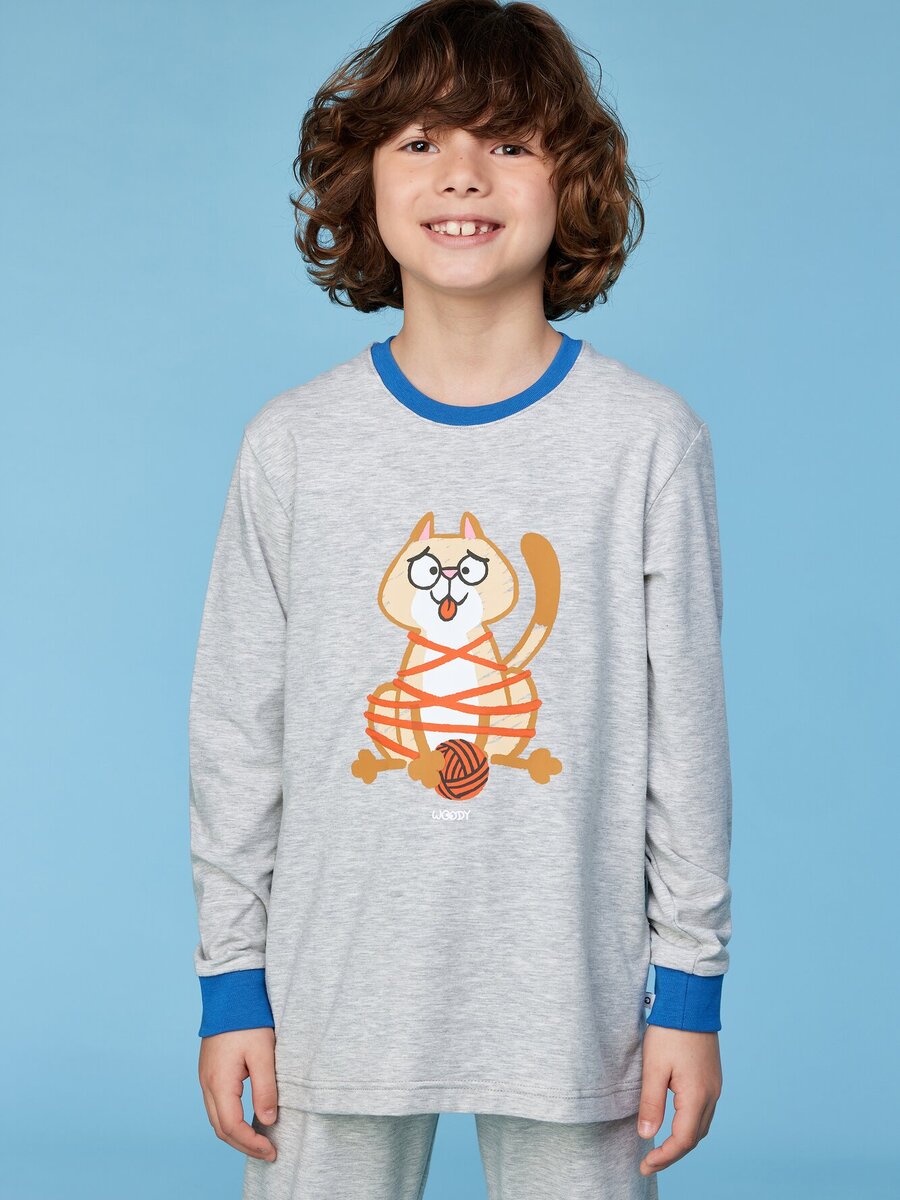 Pyjama van het merk Woody in het Grijs