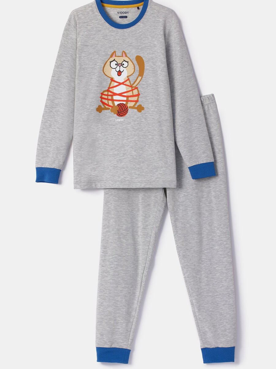 Pyjama van het merk Woody in het Grijs