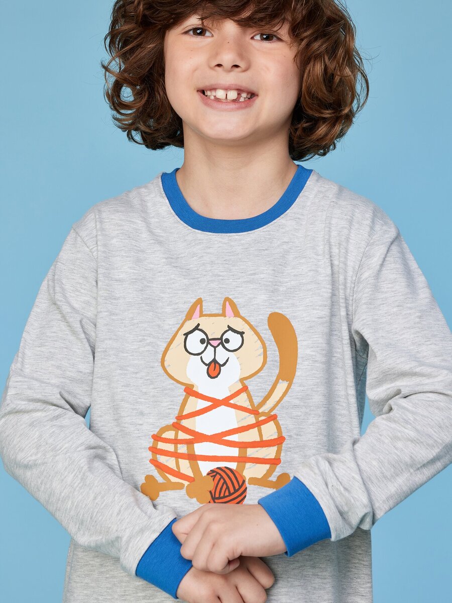 Pyjama van het merk Woody in het Grijs