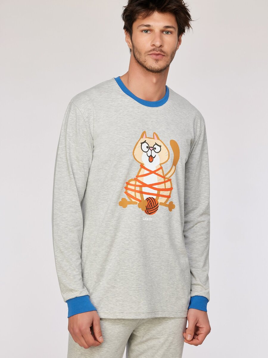 Pyjama van het merk Woody in het Grijs