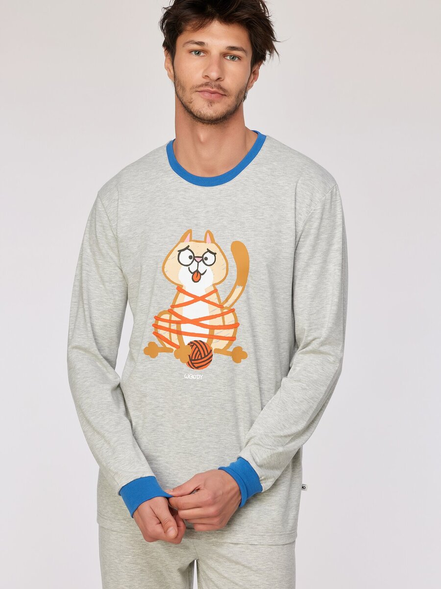 Pyjama van het merk Woody in het Grijs