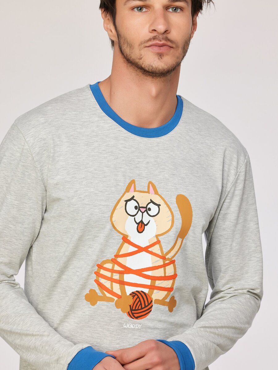 Pyjama van het merk Woody in het Grijs