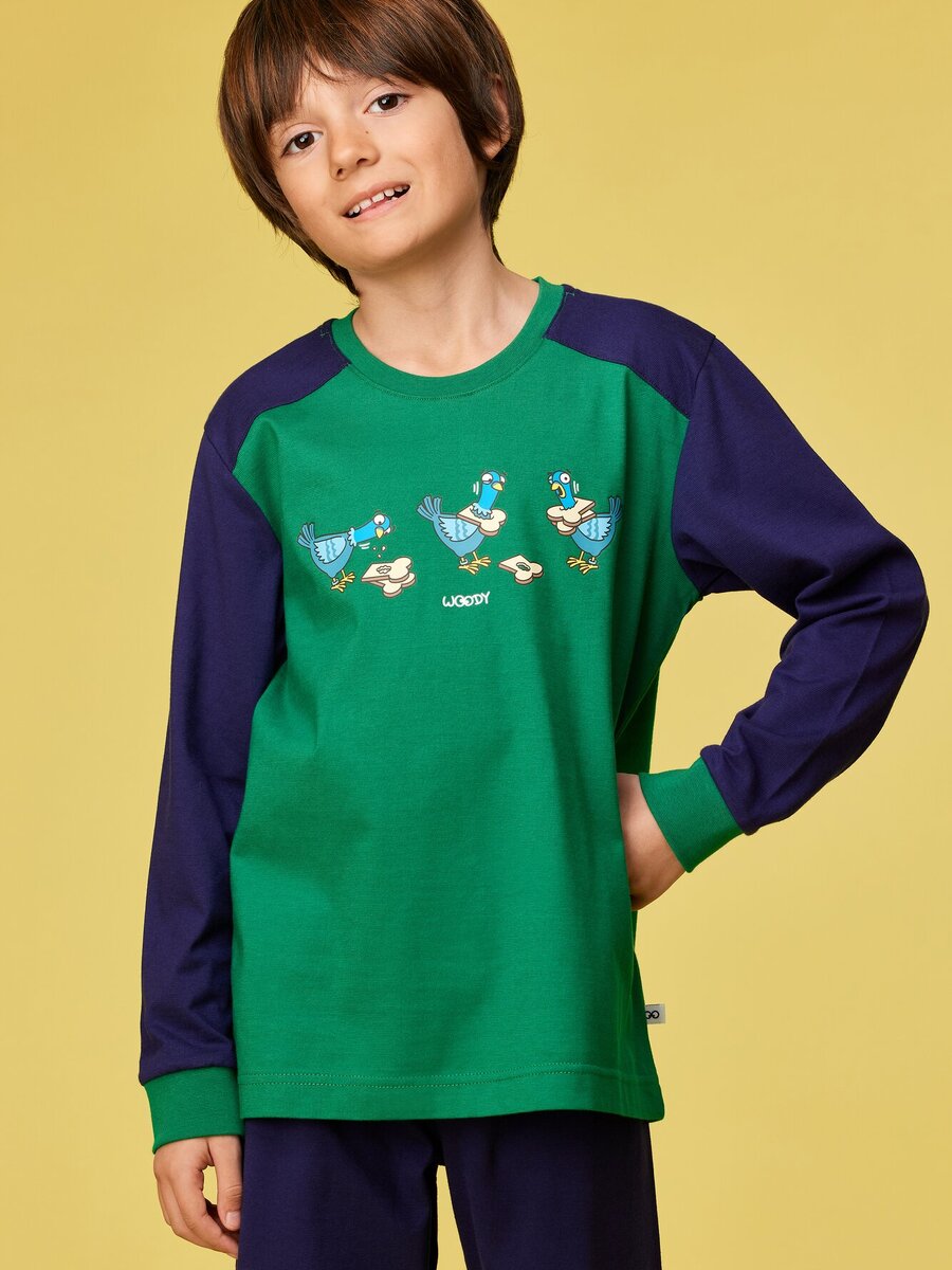 Pyjama van het merk Woody in het Groen