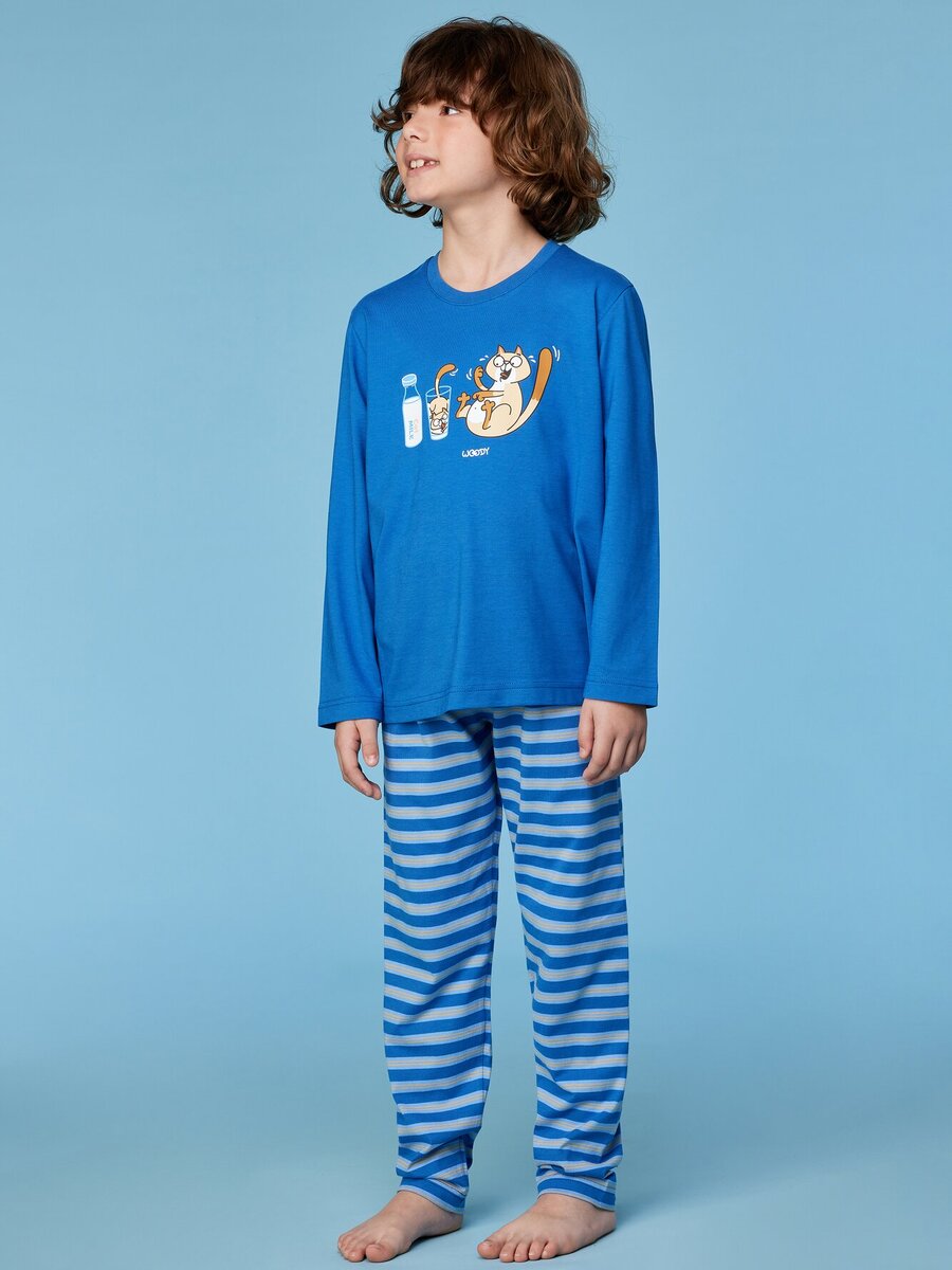 Pyjama van het merk Woody in het Marine