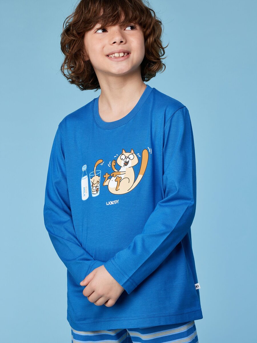 Pyjama van het merk Woody in het Marine