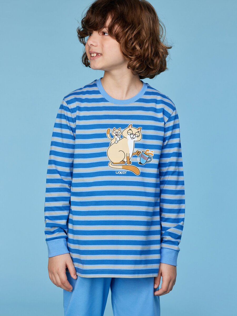 Pyjama van het merk Woody in het Marine