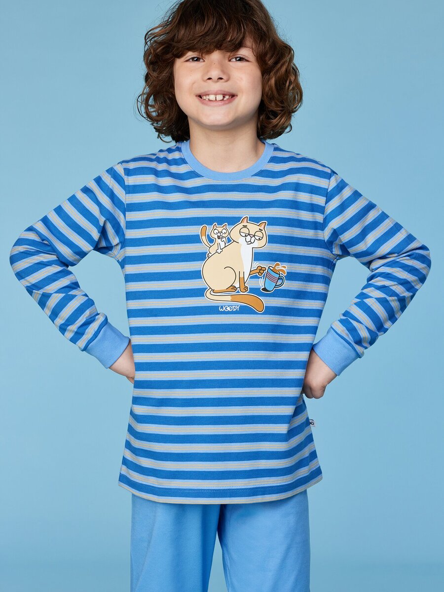 Pyjama van het merk Woody in het Marine
