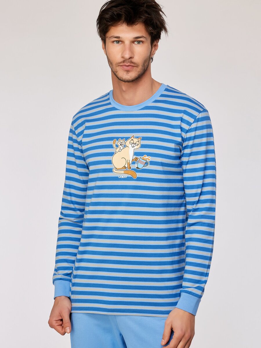 Pyjama van het merk Woody in het Marine