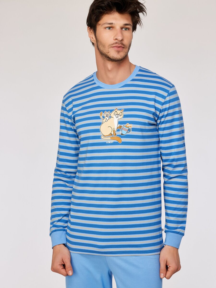 Pyjama van het merk Woody in het Marine