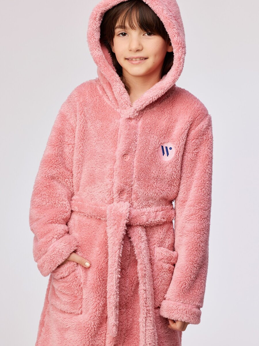 Badjas van het merk Woody in het Roze