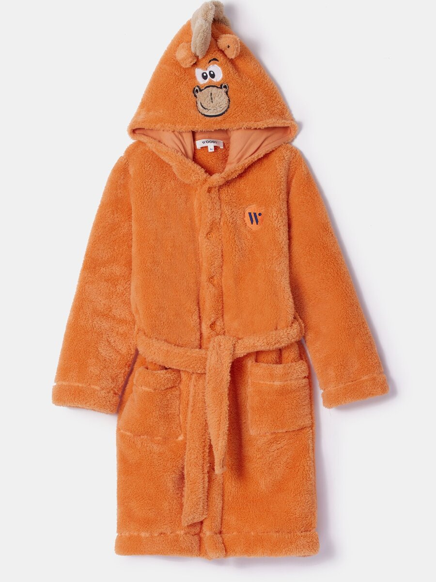 Badjas van het merk Woody in het Oranje