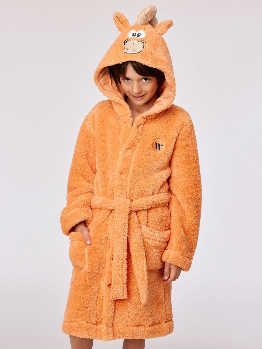Badjas van het merk Woody in het Oranje