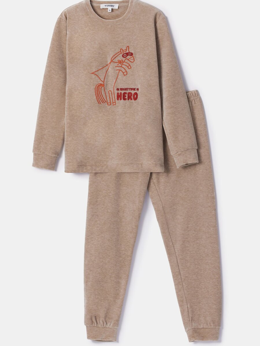 Pyjama van het merk Woody in het Beige