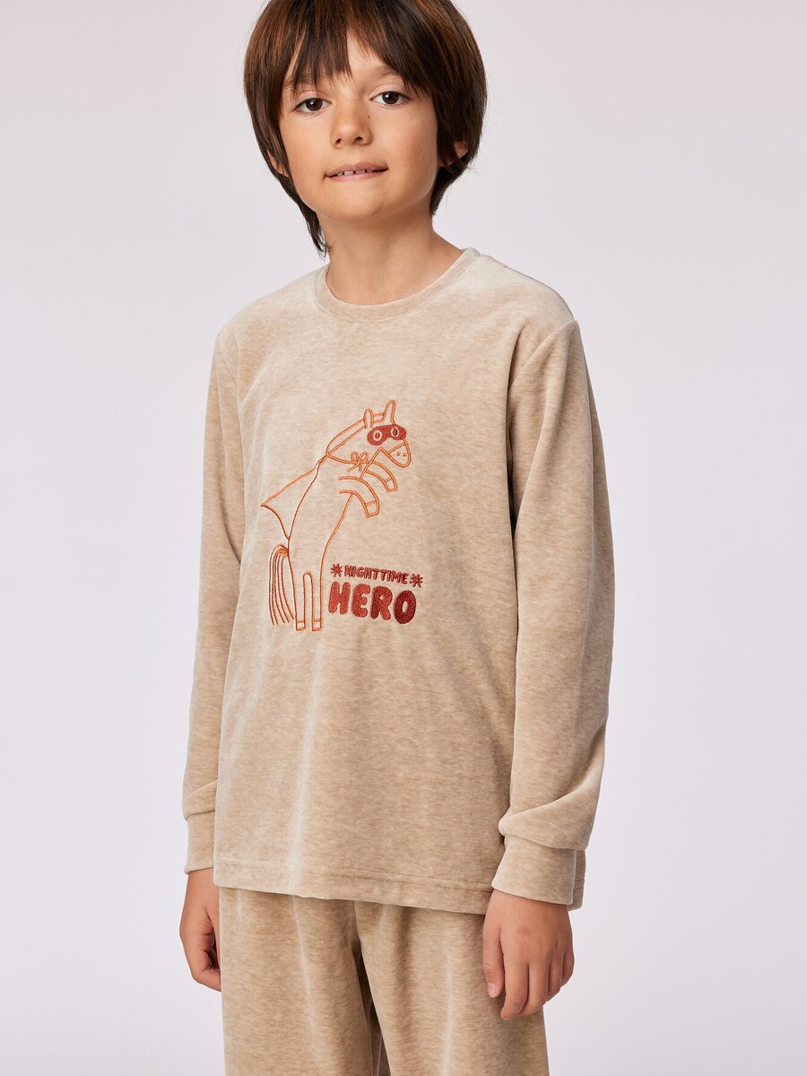 Pyjama van het merk Woody in het Beige
