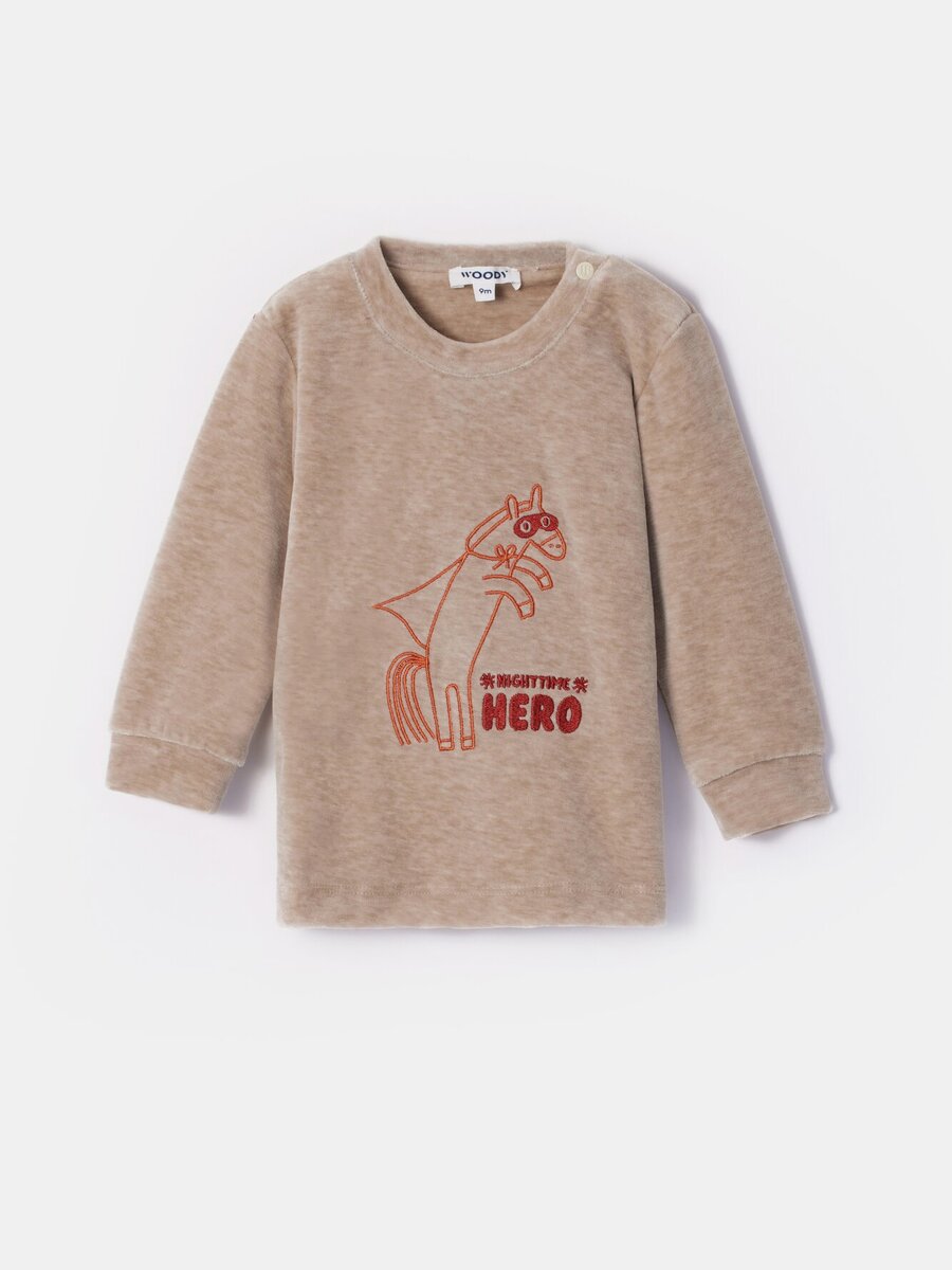 Pyjama van het merk Woody in het Beige