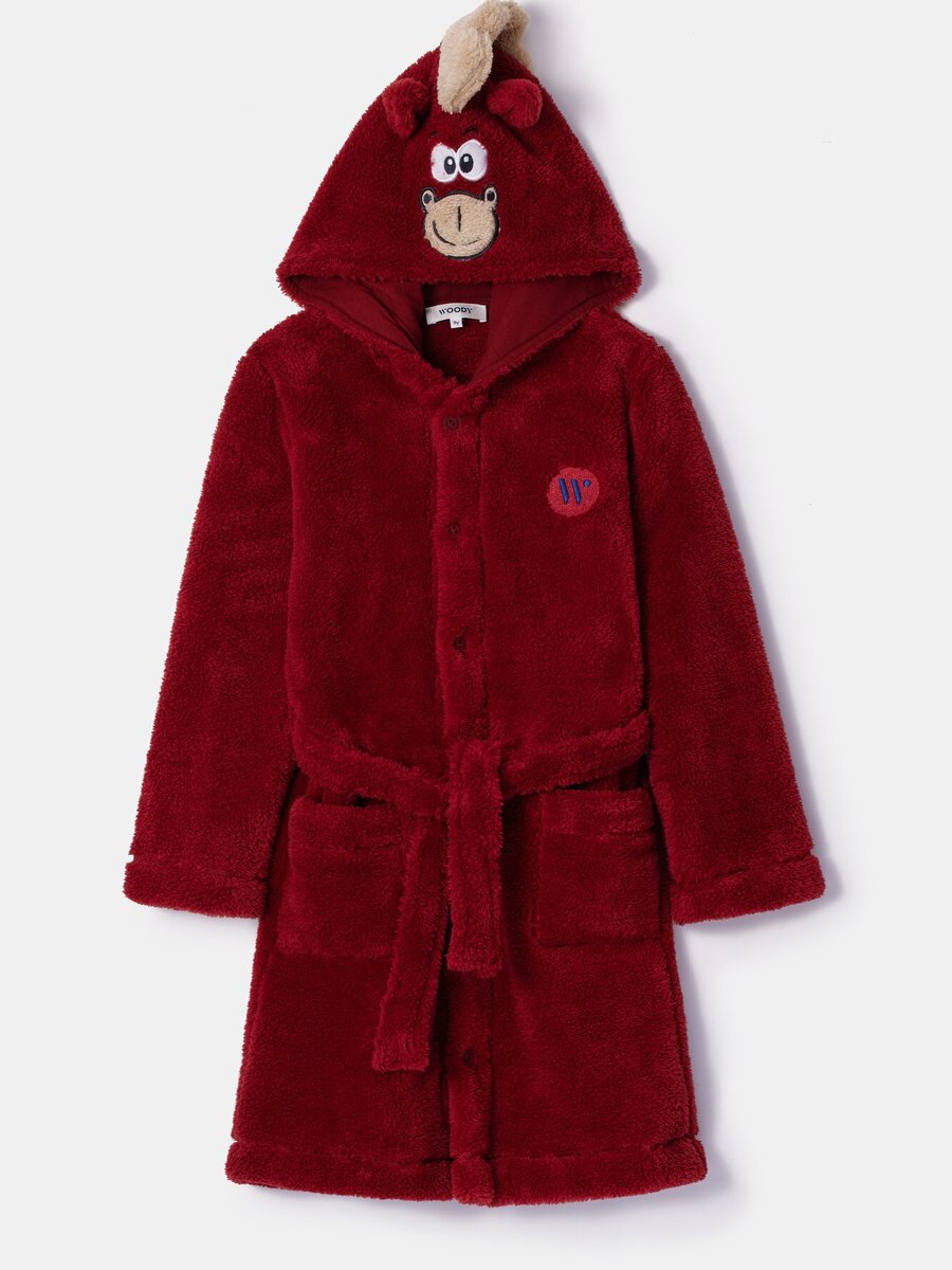 Badjas van het merk Woody in het Rood