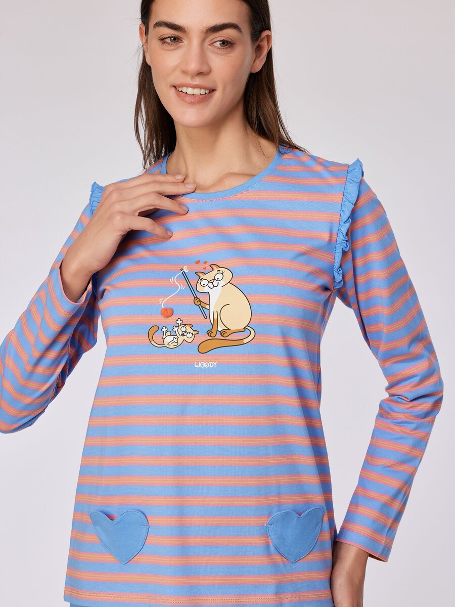 Pyjama van het merk Woody in het Ecru