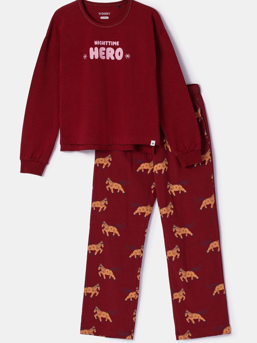 Pyjama van het merk Woody in het Rood