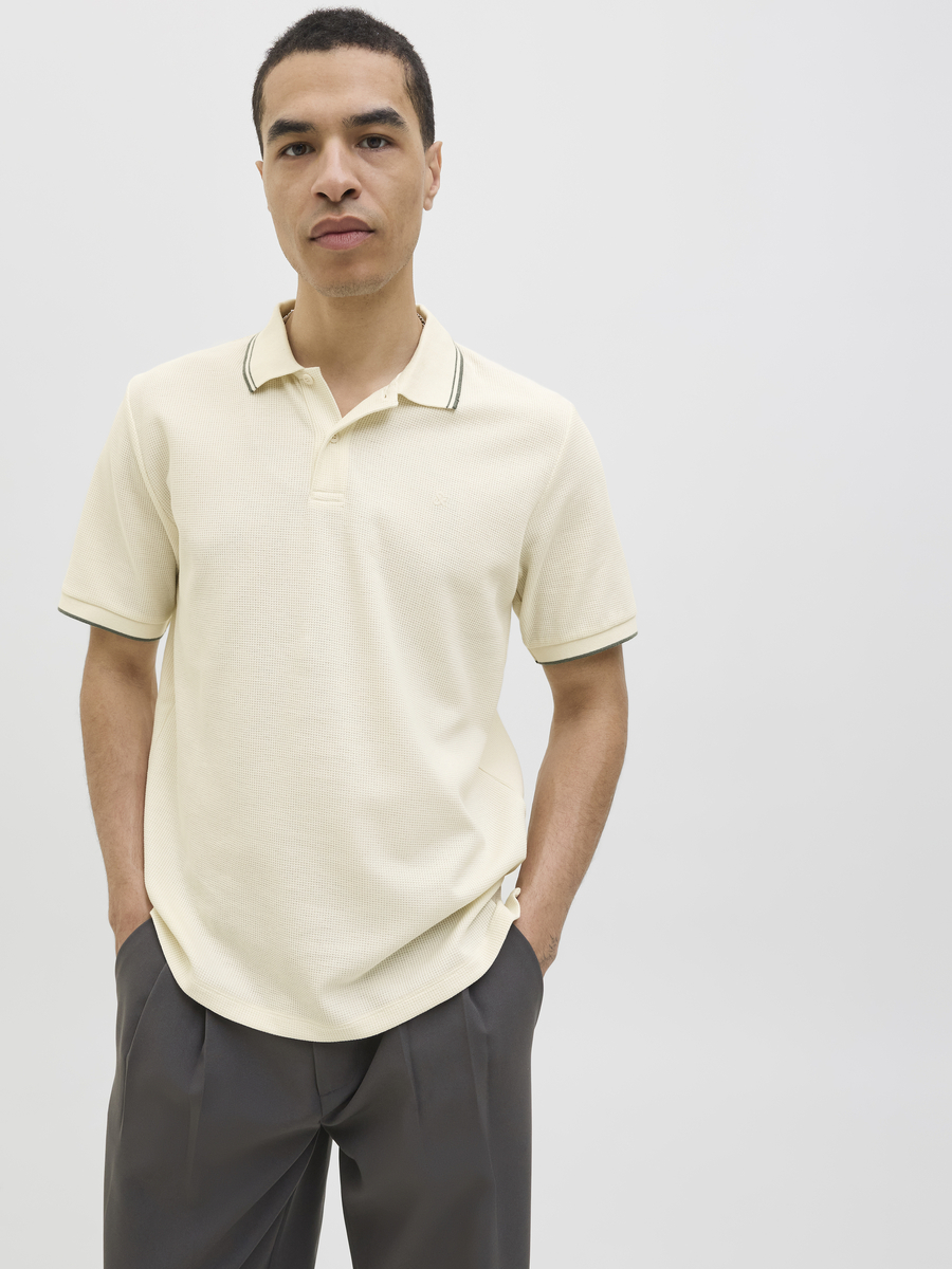 Polo van het merk Jack & Jones in het Ecru