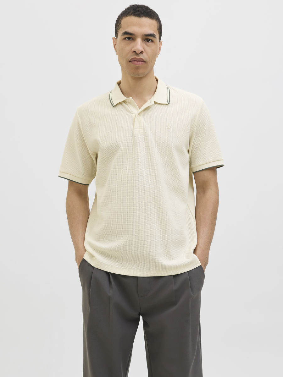 Polo van het merk Jack & Jones in het Ecru