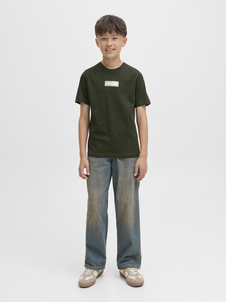 T-shirt van het merk Jack & Jones Junior in het Kaki