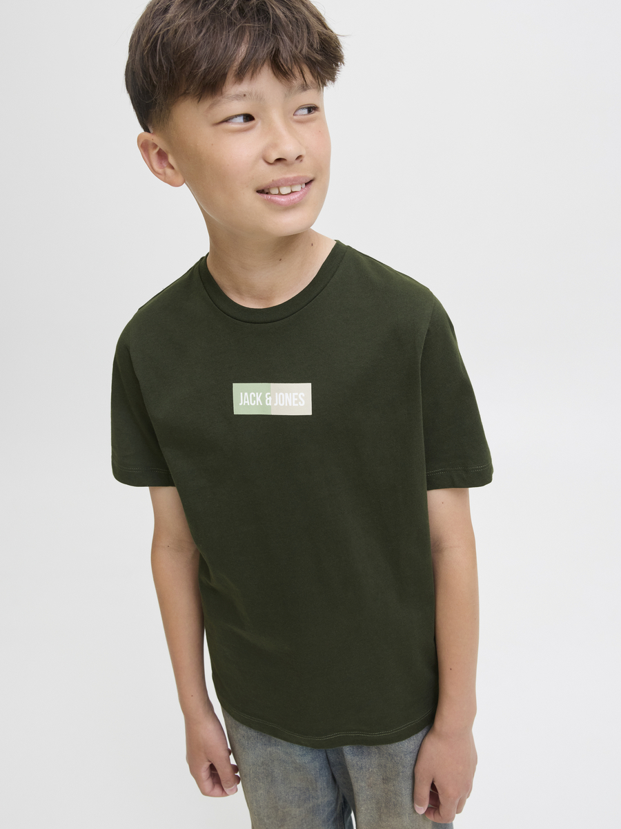 T-shirt van het merk Jack & Jones Junior in het Kaki