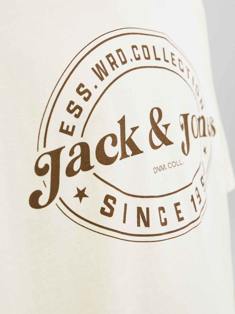 T-shirt van het merk Jack & Jones in het Ecru