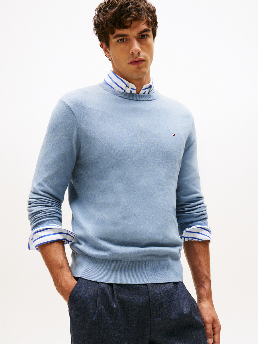 Pull van het merk Tommy Hilfiger in het Blauw