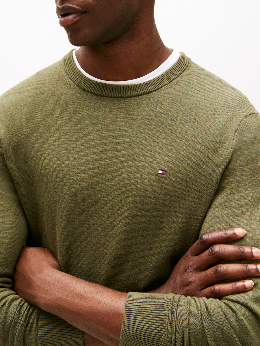Pull van het merk Tommy Hilfiger in het Groen