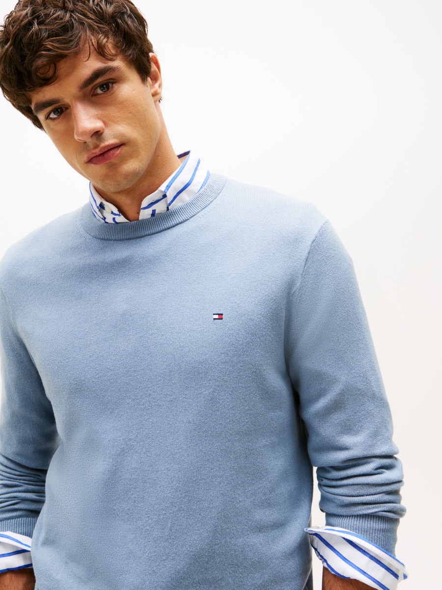 Pull van het merk Tommy Hilfiger in het Blauw
