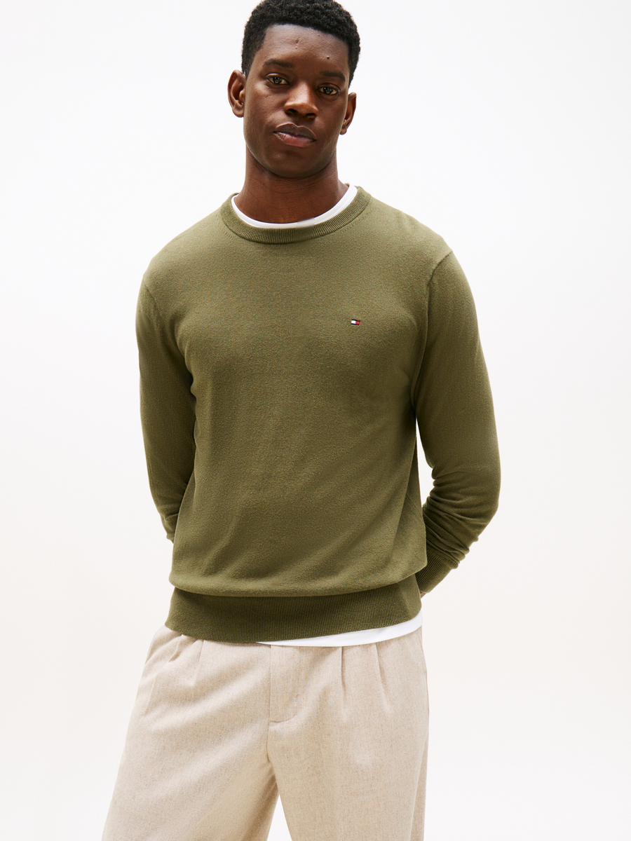 Pull van het merk Tommy Hilfiger in het Groen