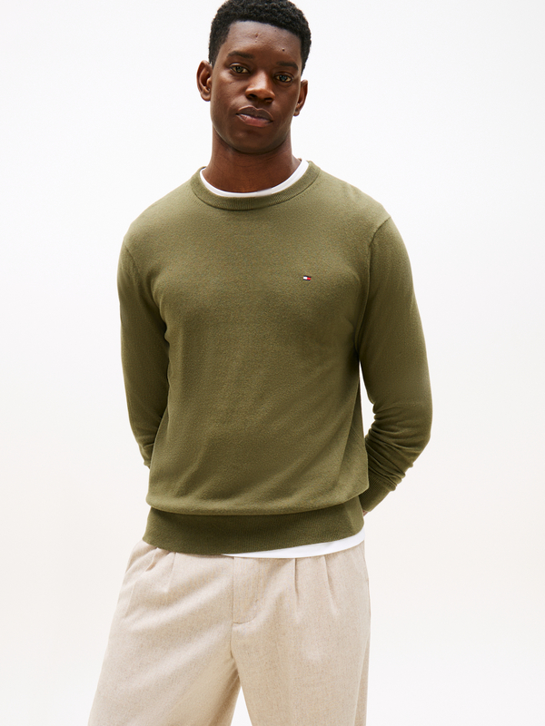 Pull van het merk Tommy Hilfiger in het Groen
