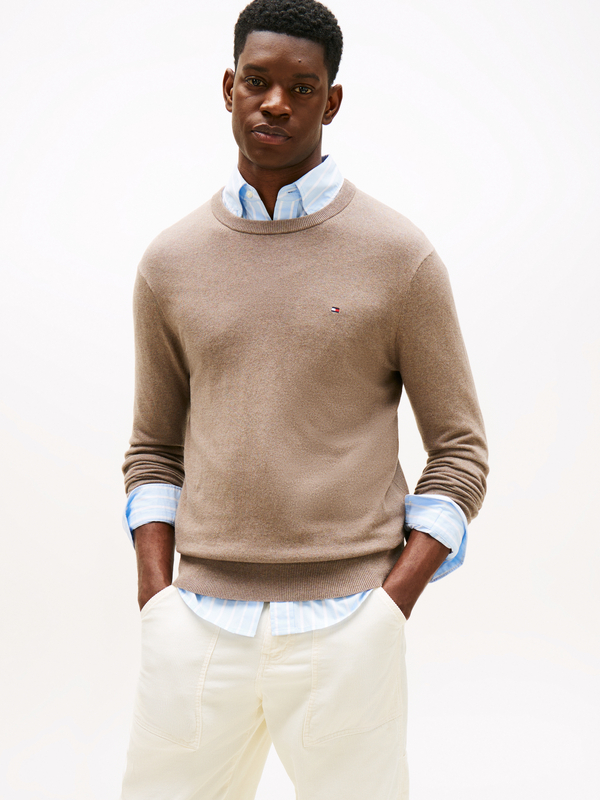 Pull van het merk Tommy Hilfiger in het Beige