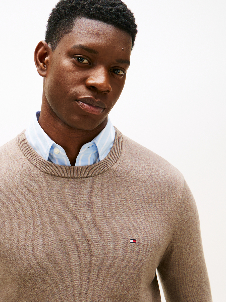 Pull van het merk Tommy Hilfiger in het Beige
