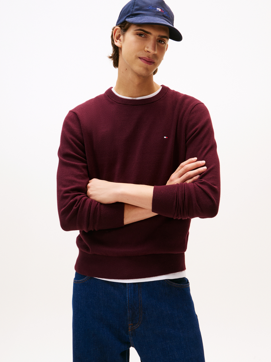 Pull van het merk Tommy Hilfiger in het Bordeaux