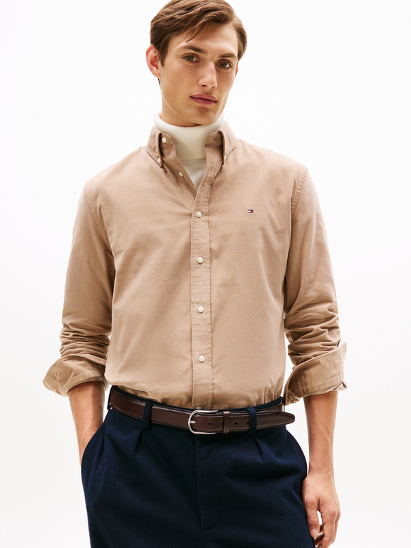 Hemd van het merk Tommy Hilfiger in het Beige