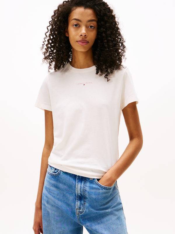 T-shirt van het merk Tommy Jeans in het Wit