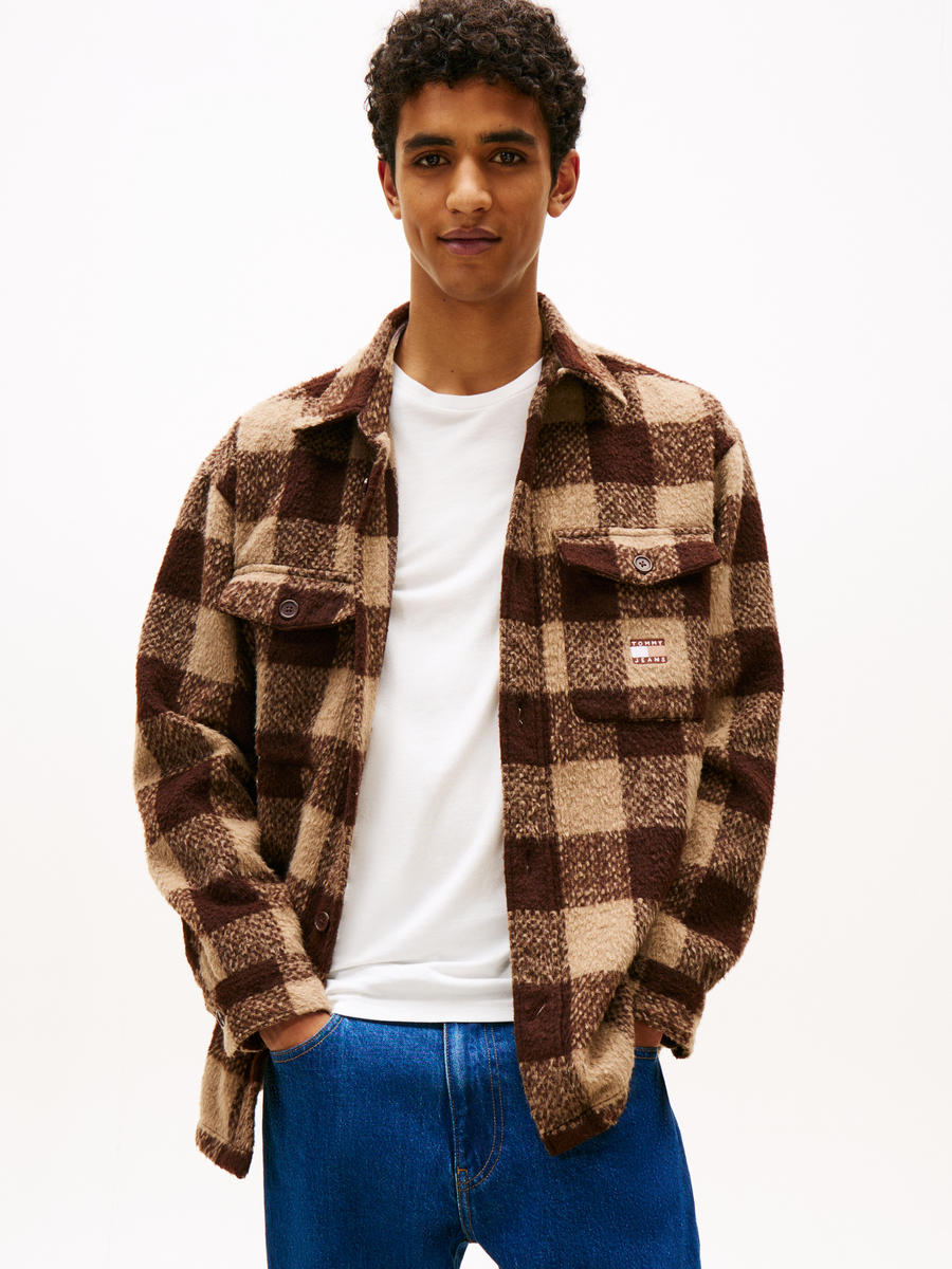 Hemd van het merk Tommy Jeans in het Beige
