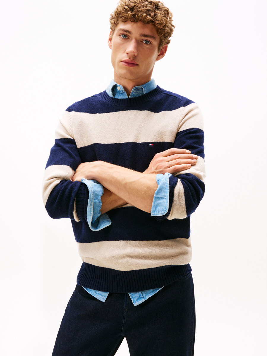Pull van het merk Tommy Hilfiger in het Blauw