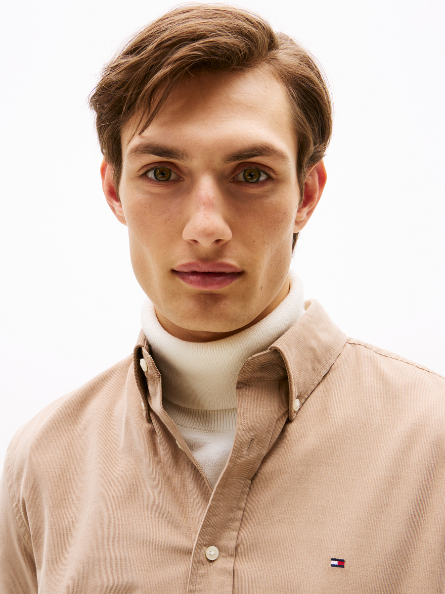 Hemd van het merk Tommy Hilfiger in het Beige