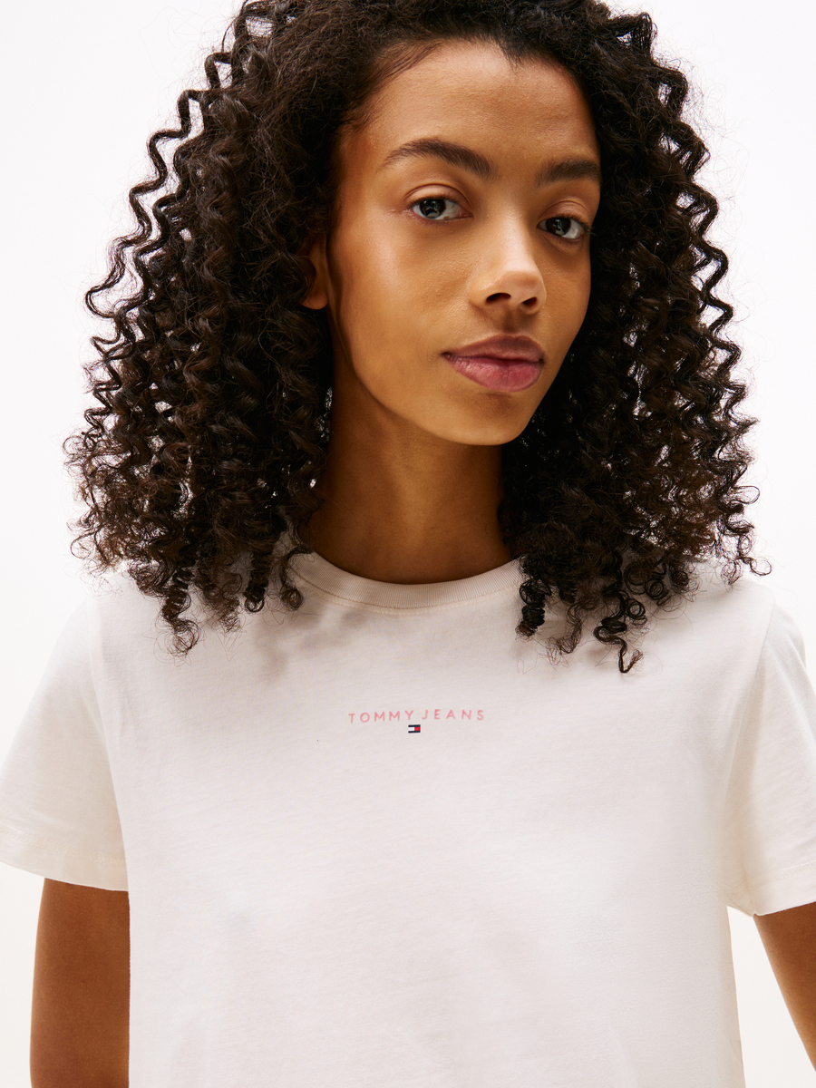 T-shirt van het merk Tommy Jeans in het Wit