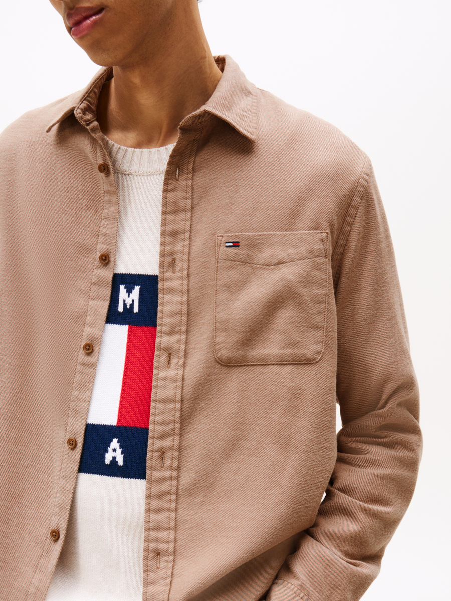 Hemd van het merk Tommy Jeans in het Beige