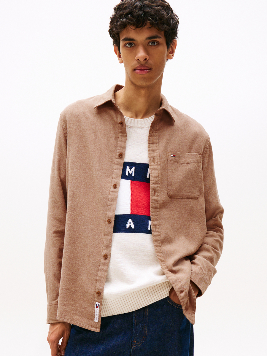 Hemd van het merk Tommy Jeans in het Beige