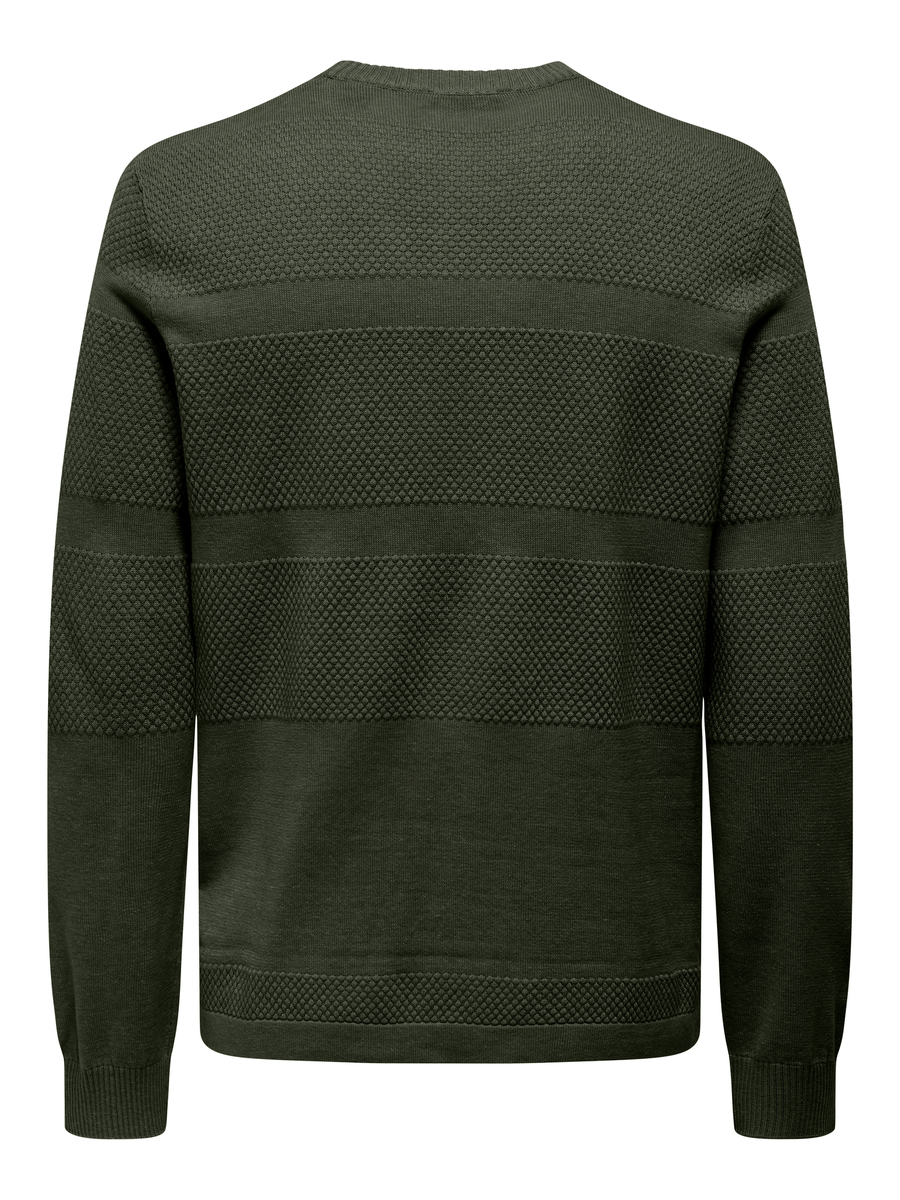 Pull van het merk Only & Sons in het Kaki