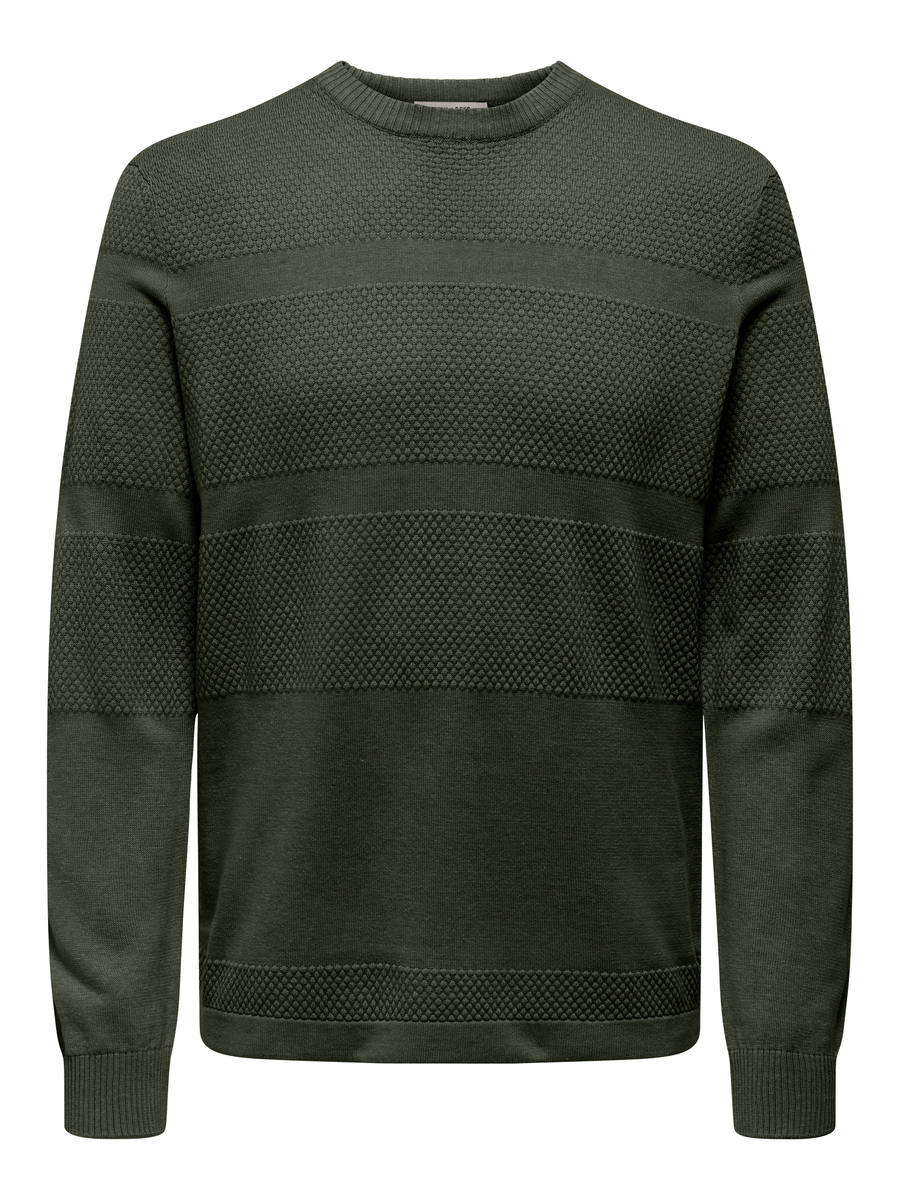 Pull van het merk Only & Sons in het Kaki