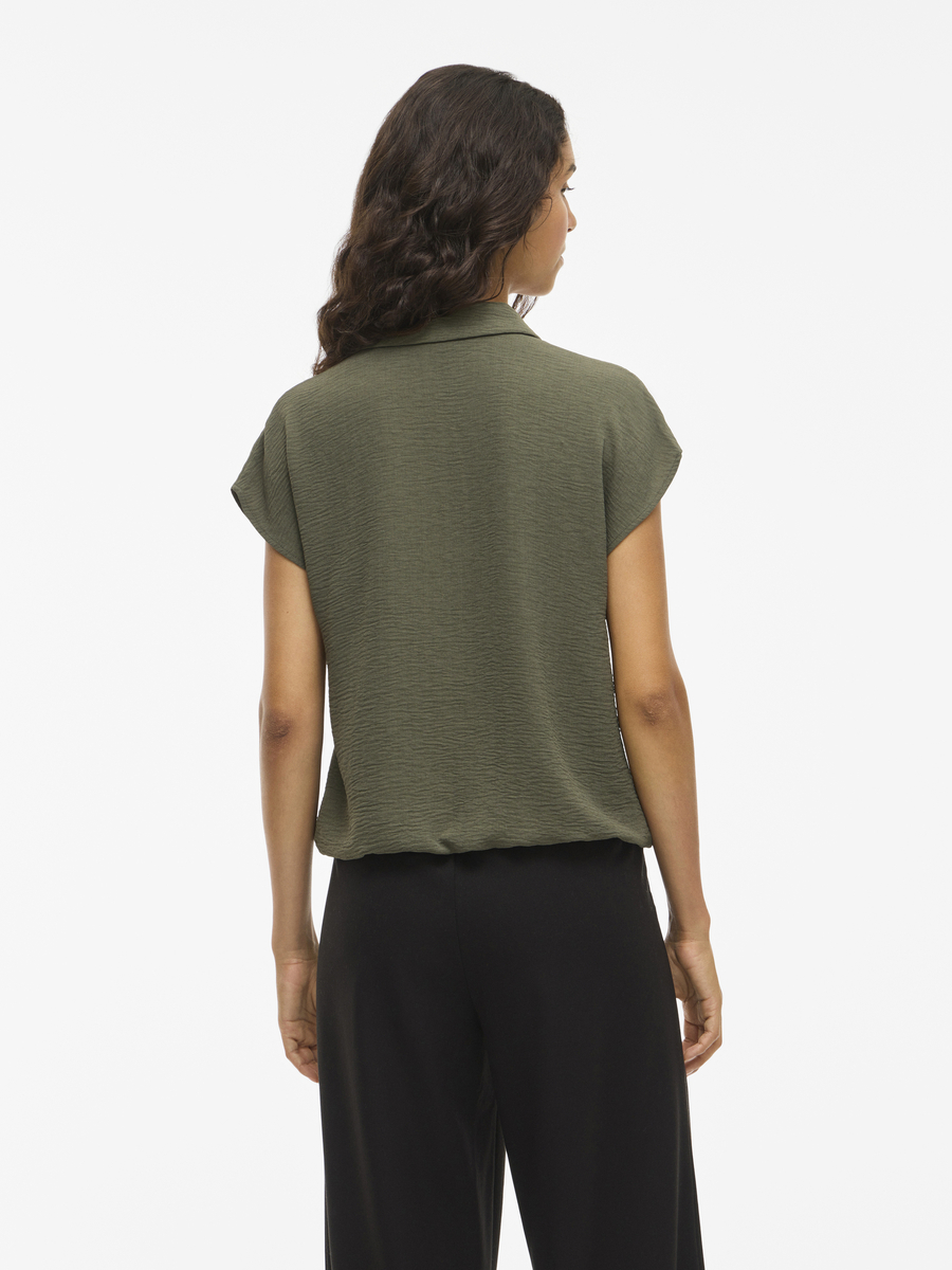 Top van het merk Vila in het Kaki