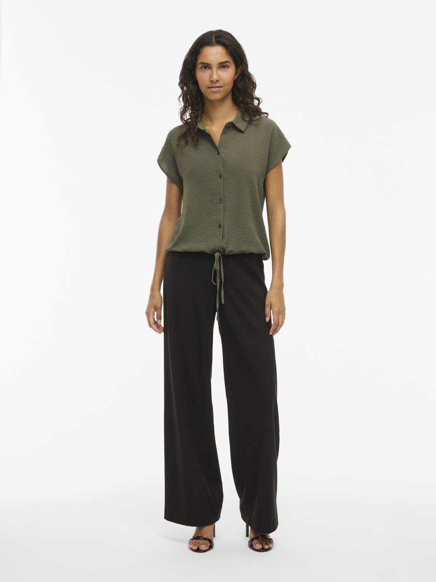 Top van het merk Vila in het Kaki