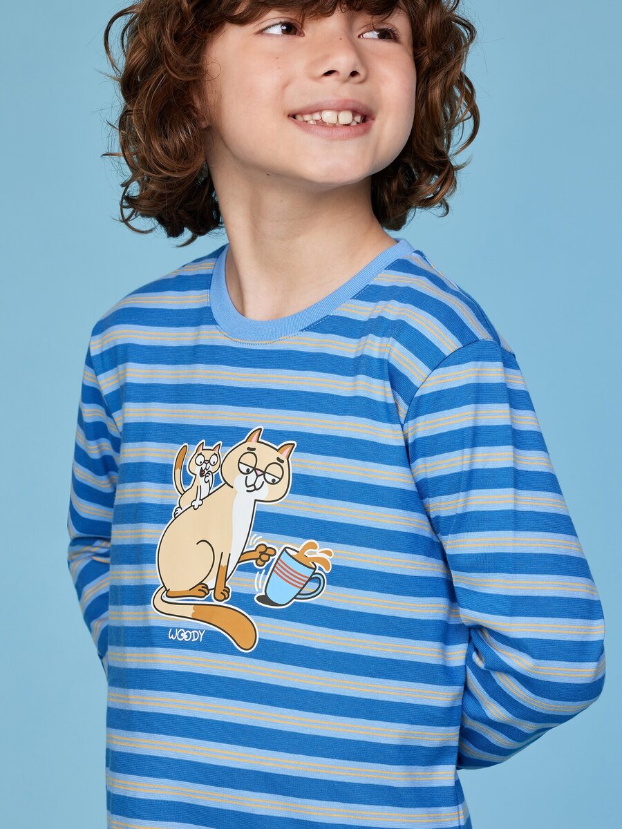 Pyjama van het merk Woody in het Marine