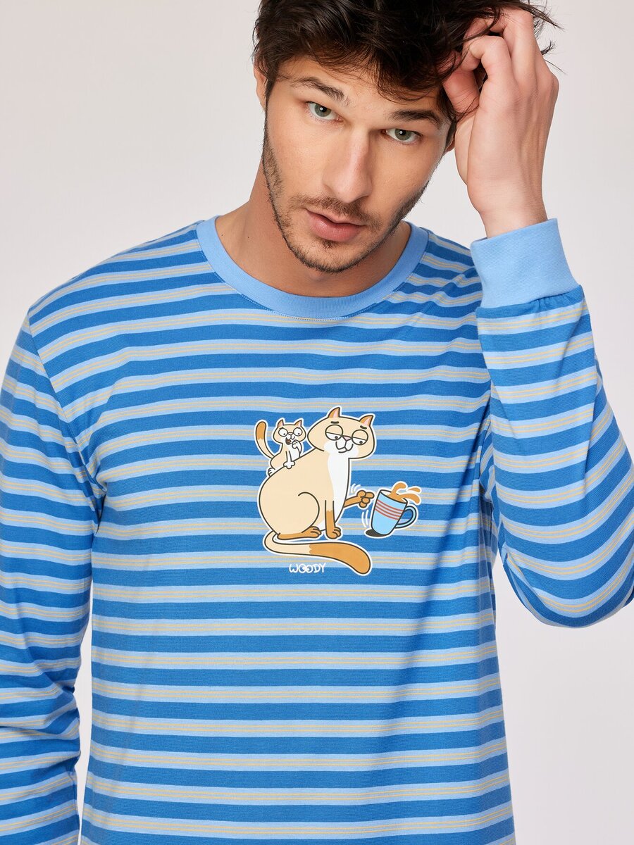 Pyjama van het merk Woody in het Marine