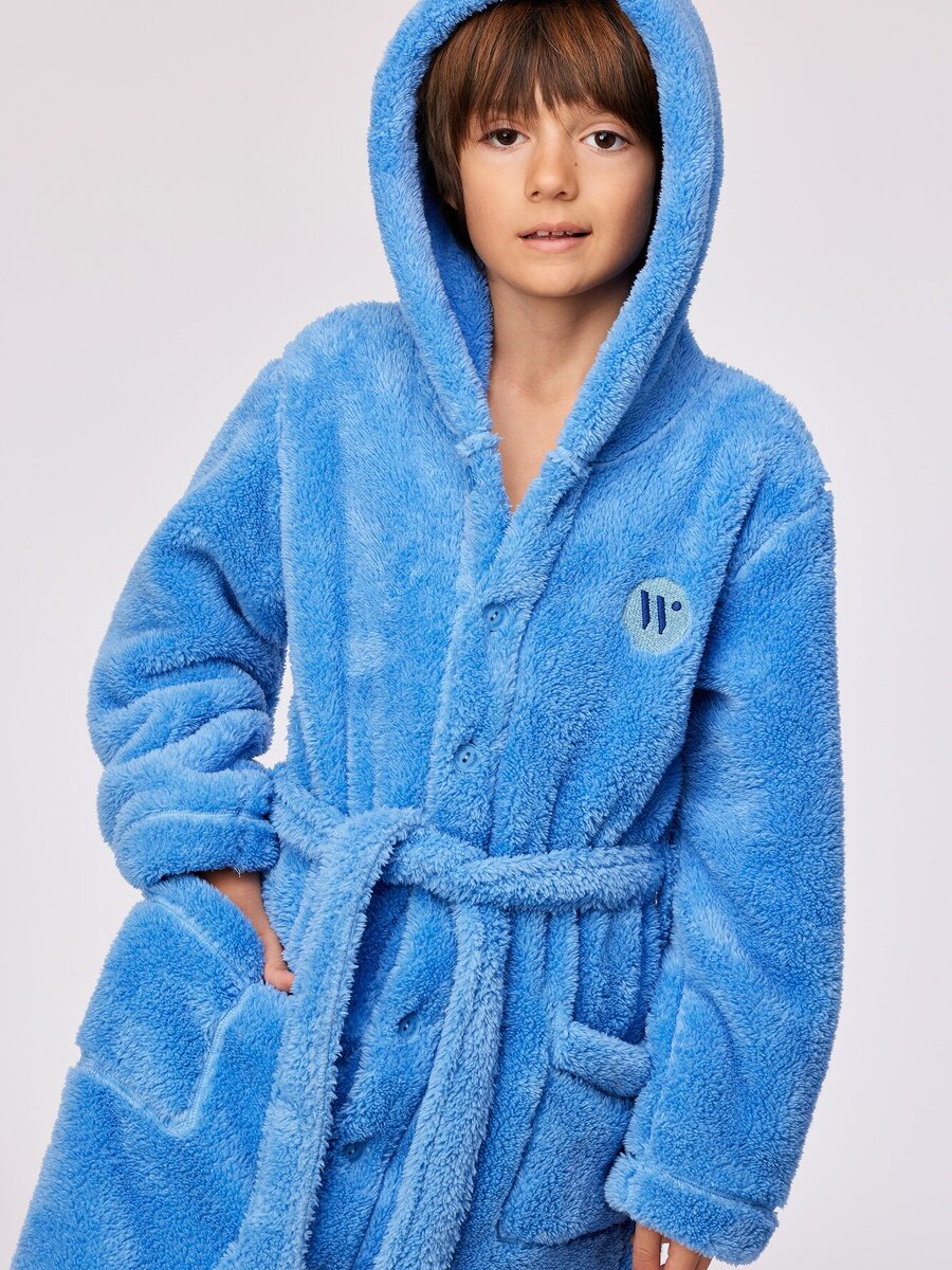 Badjas van het merk Woody in het Blauw